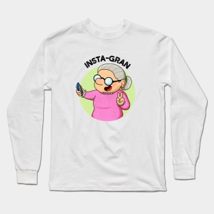 Instagran Cute Social Media Grandma Pun Long Sleeve T-Shirt